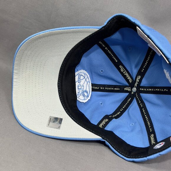 Philadelphia 76ers NBA Strapback Hat Mitchell Ness Golfer Philly Sixers Dad Mens - Picture 12 of 15
